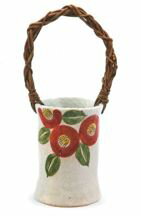 樂天商城 - 　椿絵つる付花入