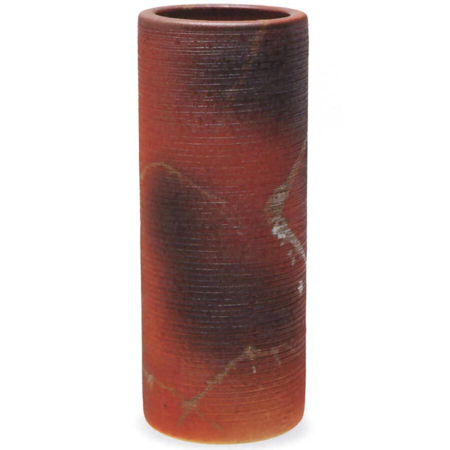 樂天商城 - 　火色松皮寸胴花入 10号