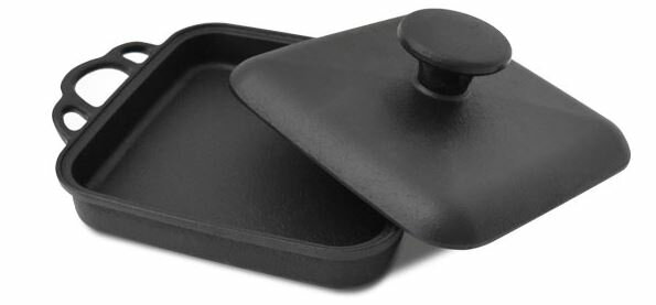 南部鉄器スクエアパン 蓋セット【代引不可】