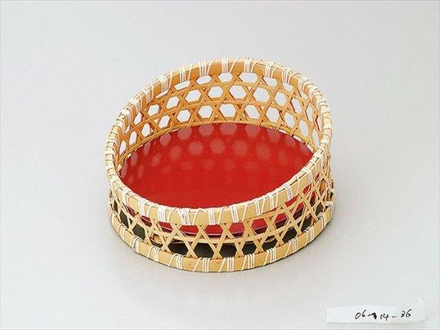Rakuten - 竹・山波盛器（塗板付）