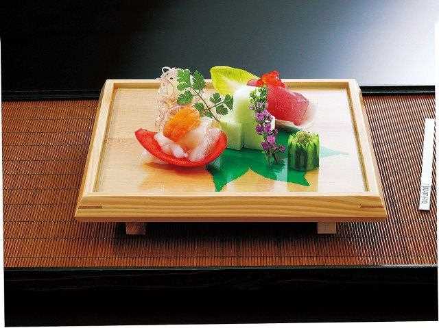 ひのき前菜皿(小)（ガラス付）