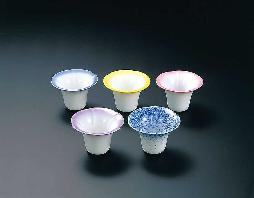 ）朝顔珍味入（吹墨）