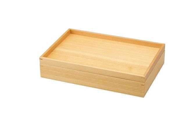 樂天商城 - 白木料理箱　二段トレイタイプ　