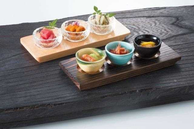 利き酒トレイ(焼杉)