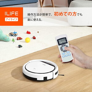 ILIFE アイライフ V3s Pro ロボット掃除機 ブラシレス吸引口 掃除ロボット 強力吸引 予約設定 髪の毛/ペットの毛に効果 ワンタッチ起動 三つの掃除モード 超薄型 静音設計 自動掃除機 自動充電 落下防止 衝突防止 リモコン付き