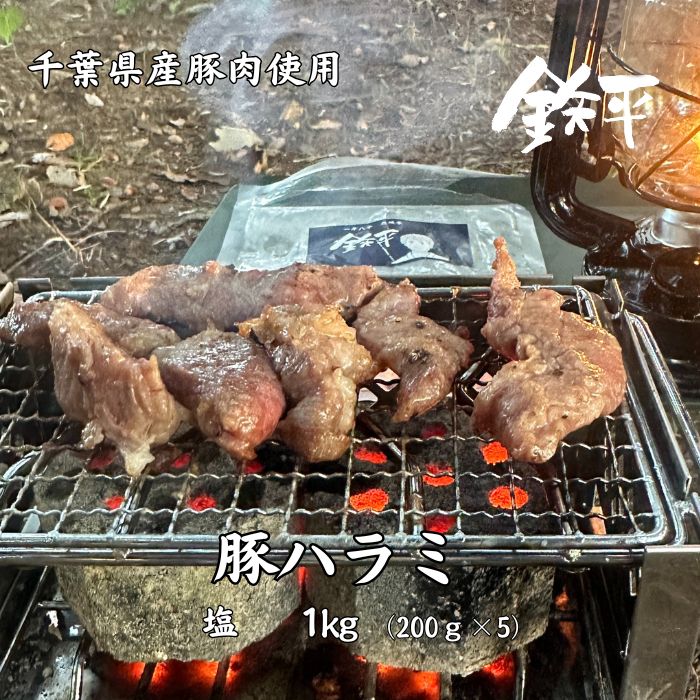 炭焼亭鉄平の豚ハラミ たれ 1kg 200g×5 豚ハラミ ハラミ 豚サガリ サガリ 豚ホルモン ホルモン 千葉県産 千葉県産豚 利尻島生まれ バーベキュー BBQ おつまみ 炭火焼 キャンプ