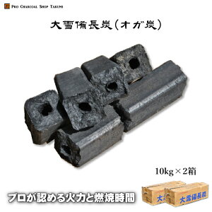 【2箱セット】大雪 備長炭(オガ炭)10kg×2箱(20kg) 1級品 プロも納得の燃焼時間と火力♪ 炭 練り炭 成形炭 おが炭 オガ備長炭 防災用 燃料 囲炉裏 BBQ お花見 キャンプ バーベキューに最適★節電 暖房 薪ストーブ 飲食店 業務用【あす楽】★炭や匠★