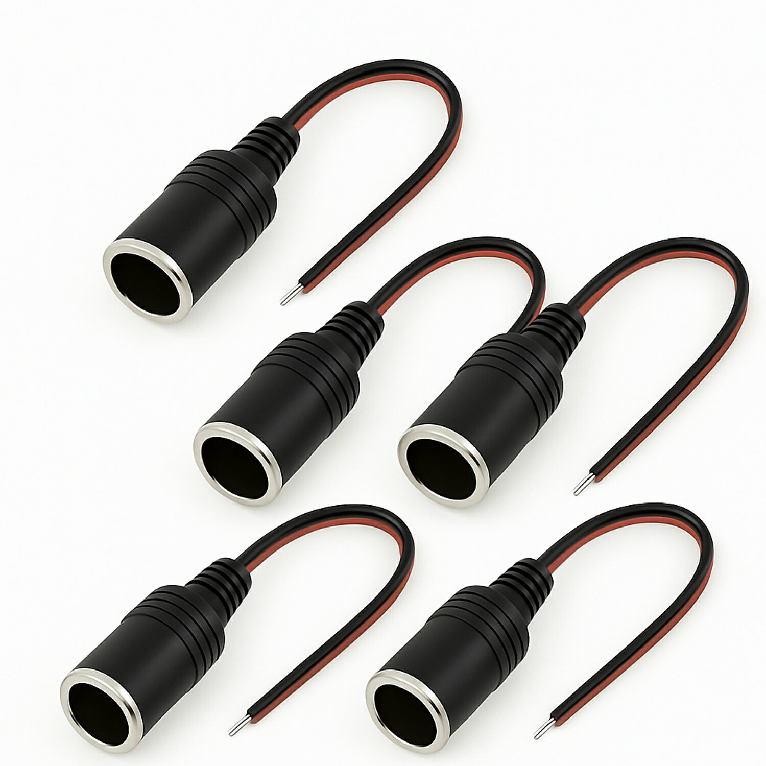 整備士監修 シガーソケット 蓋無し 5個 12/24V対応 まとめ売り SN-216-CG2 - 充電器 車 車用 変換 電圧 リール式 タイプc 高速 ノートpc コンセント 増設 アダプター 12v ac dc 変換アダプター 充電 led 延長コード 延長ケーブル 延長 5m カーチャージャー ナビ 電源取り