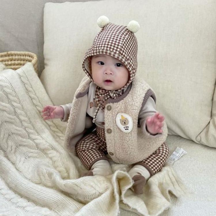 ふわふわ 赤ちゃん 女の子 モコモコ ベビー服 上着 ボアベスト 男の子 子供服 キッ...