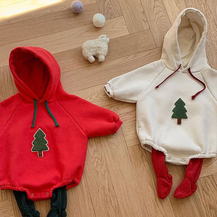 子供服 クリスマス ロンパース ベビー パーカー 66 73 80 90 女の子 男の子 トップ...