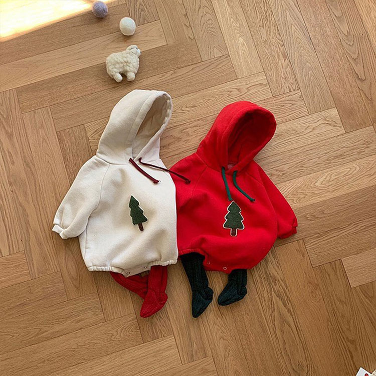 子供服 クリスマス ロンパース ベビー パーカー 66 73 80 90 女の子 男の子 トップ...
