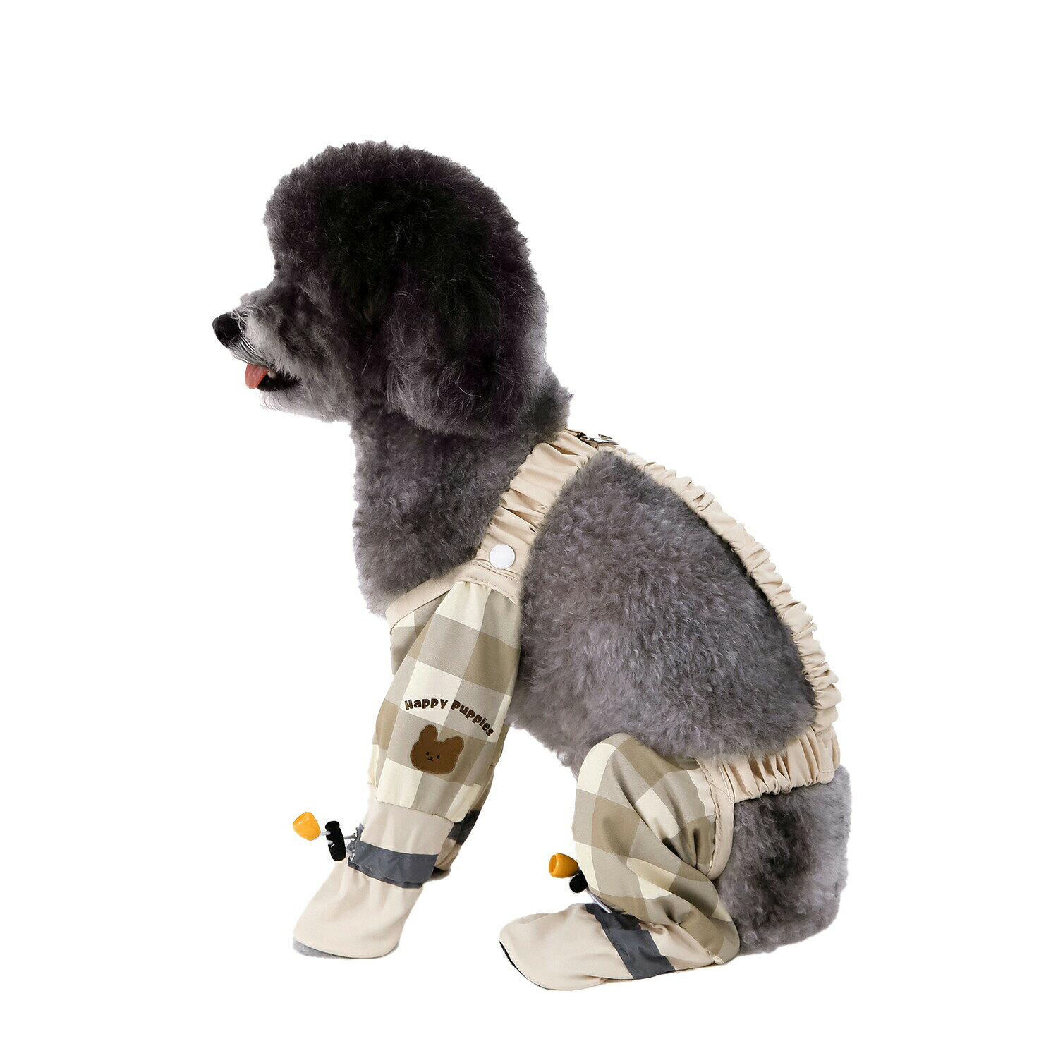 サマー楽天市場店のボーダー コリー 犬用 レッグカバー サスペンダー付き レインパンツ 犬 ブーツ 防水 滑り止め 脱げない 肉球保護 汚れ防止 雨 雪 対策 散歩 お出かけ 中型犬 犬用シューズ 軽量 小型犬｜アングル3