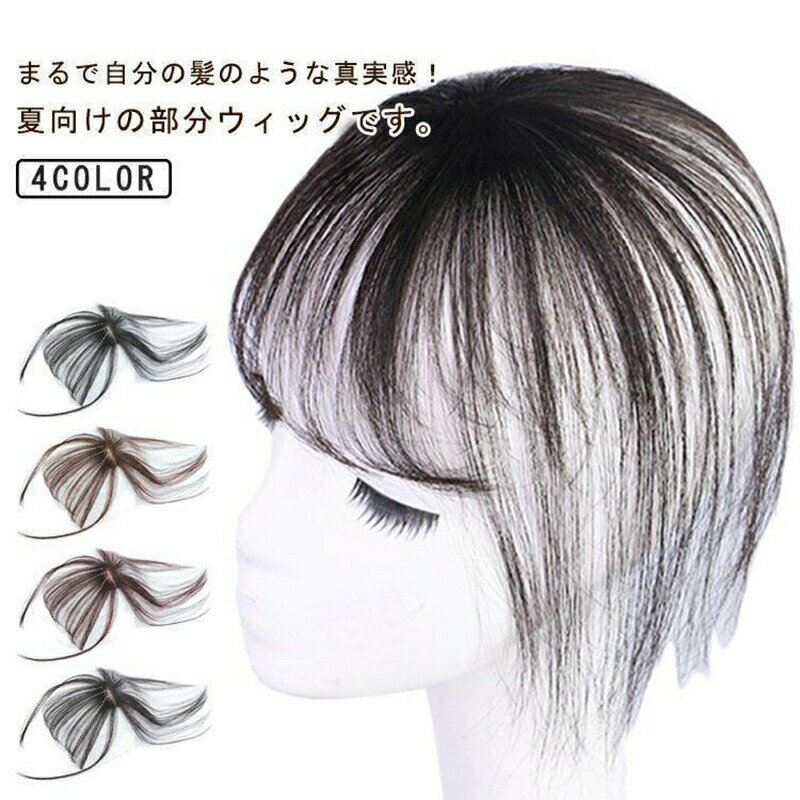 前髪ウィッグ 自然 3D構造 つむじ付き ヘアピース ポイントウィッグ 白髪隠し 薄毛隠し トップピース エステンション 増毛か 部分ウィック つけ毛