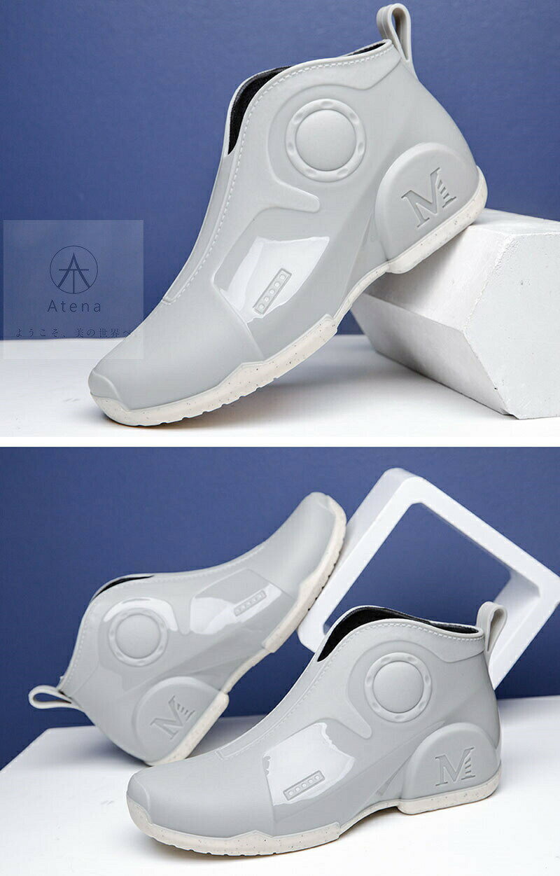 サマー楽天市場店のレインブーツ メンズ レインシューズ 男 ショート丈 雨靴 釣り靴 完全防水 軽量 柔軟 ソフト スニーカー ショートブーツ ラバーシューズ 防滑 歩きやすい 雪 梅雨 カジュアル 滑り止め｜アングル3