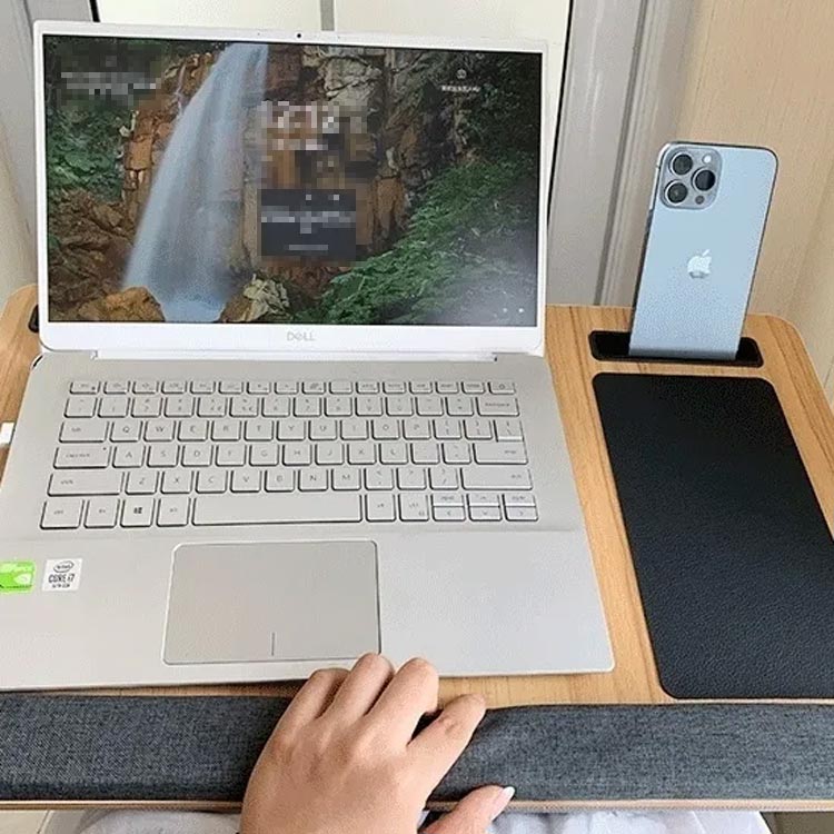 クッションテーブル パームレスト付き テーブルクッション ひざ上テーブル 読書 膝上テーブル 作業台 ラップトップデスク ワークスペース 大 タブレット ノートパソコン デスク [3]