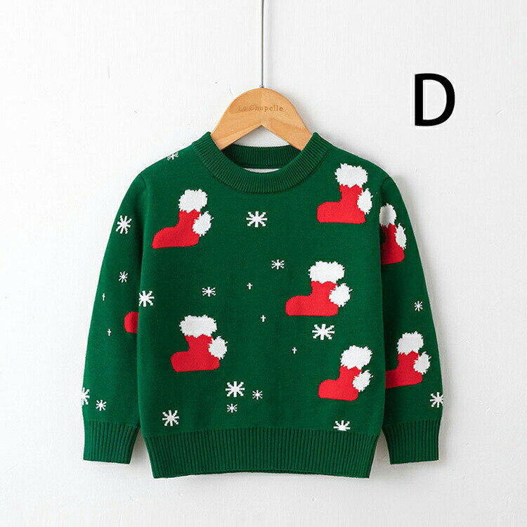 ニットセーター 供服 キッズセーター 秋冬物 パーカー 可愛い サンタ服 クリスマス...