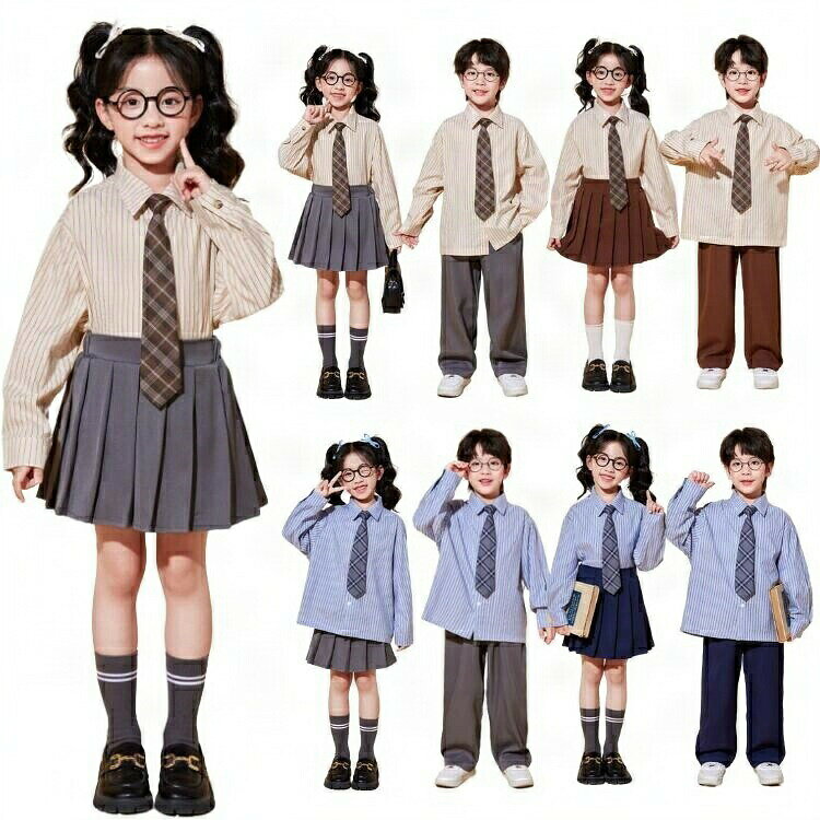 キッズ ダンス 衣装 卒業式 女の子 男の子 JK セットアップ 学生 制服 ダンス衣装 ヒップホップ 中小生 幼稚園 韓国 無地 チェック柄ネクタイ シャツ スカート 学園制服 HIPHOP パンツ