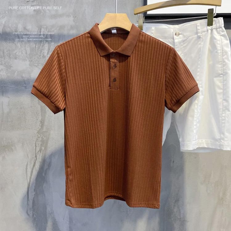 サマー楽天市場店の夏 ポロトップス ゴルフウェア 細身 接触冷感 メンズ 涼しい サマーニット 夏服 スポーツ ポロシャツ 薄手 スリム トップス 大きいサイズ 紳士服 おしゃれ カジュアル カットソー｜アングル3