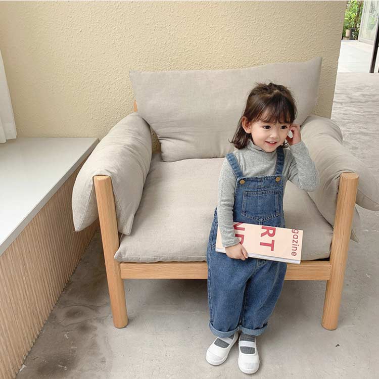 サマー楽天市場店のジーンズ 秋 キッズ サロペット デニム 春夏 オーバーオール 女の子 ゆったり デニムオーバーオール 子供服 男の子 ベビー ロングパンツ オールインワン おしゃ 可愛い ロンパース｜アングル3