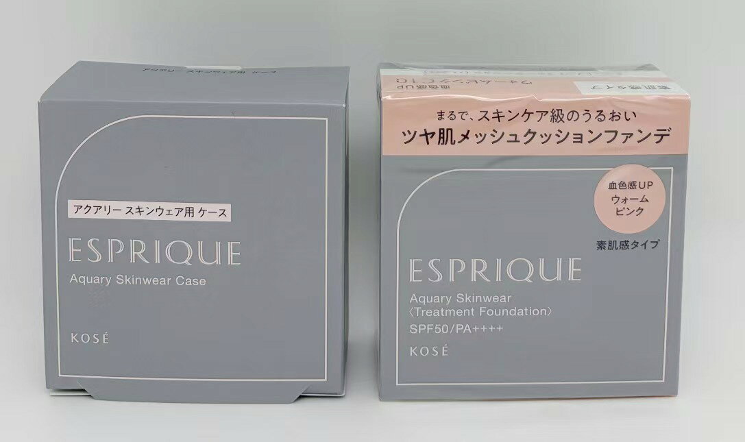 アクアリースキンウェア 新色ウォームピンクカラー (乾燥くすみをカバーして血色感UP) 。 カラー：C10 ウォームピンク（血色感アップ）化粧下地・ハイライトとしても使える、カラータイプです。 スキンケア級のうるおいで毛穴・色ムラ、均一カバーの美容液クッションファンデーション。 軽やかな使用感でみずみずしいツヤカバーで素肌感のある仕上がりを叶えます。 SPF50+/PA++++ ※商品画像はイメージです。実際の商品とは異なる場合がございます。 ニューアルなどでデザイン等が異なる場合もあり予告なくボトルやパッケージの変更もございます。 ※パッケージデザイン等はメーカーの都合により、 予告なく変更されることがありますのでご了承ください。 稀に掲載画像と異なる場合もありますが上記理由での返品交換には対応できませんので予めご了承くださいませ。 ボトルのデザイン等の確認はご注文前にお気軽にお問い合わせ下さい。 ★複数の店舗で在庫を共有しておりますので、在庫切れの場合もございます。予めご了承ください。 ★順次メーカー発注中1週間以内に発送予定 ※【画像についてのお断り】 商品のカラー見本については画像およびご覧のモニターの性質上、実際のカラーとは異なる場合がございますので予めご了承願います。 お近くの販売店にて実際のカラーをご確認下さい。 広告文責 晋商事株式会社 05035748686 メーカー 株式会社コーセー 商品区分 化粧品
