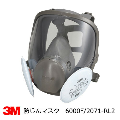 防塵マスク兼防毒マスク 3M(スリーエム) 6000F/2071-RL2 全面体 Mサイズ