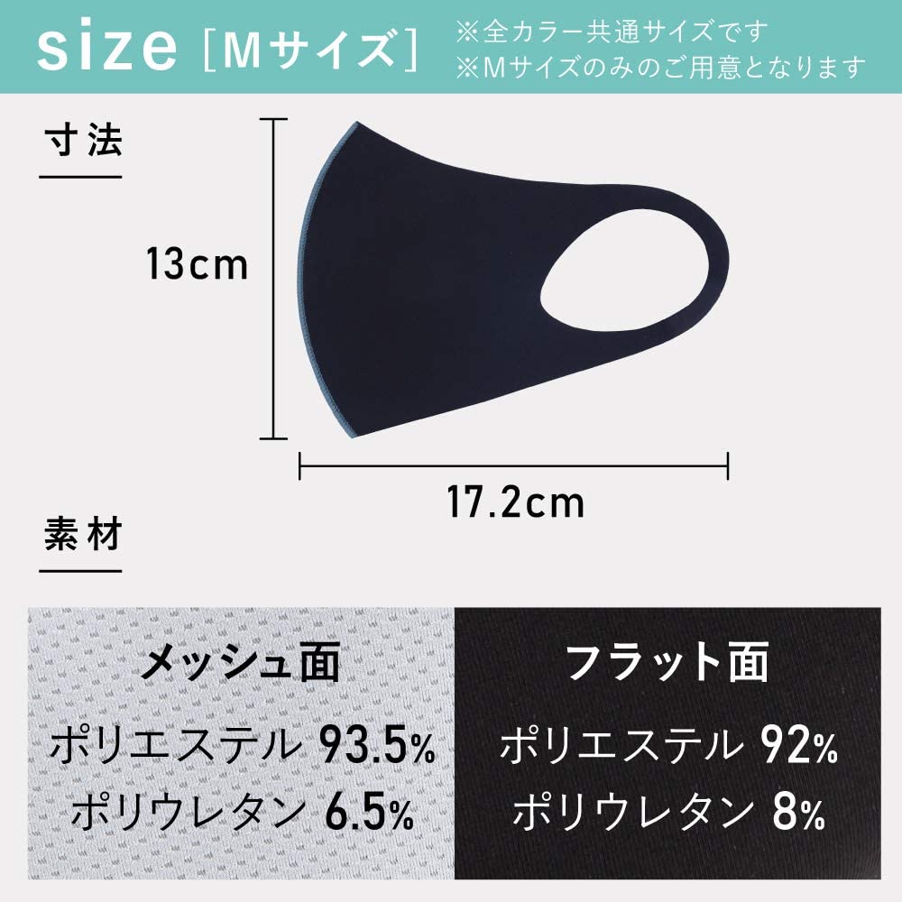 ◆送料無料!!【ARDW】アルダウ マスク◆＜ブラック+ブルー＞Mサイズ・1枚◆ 2