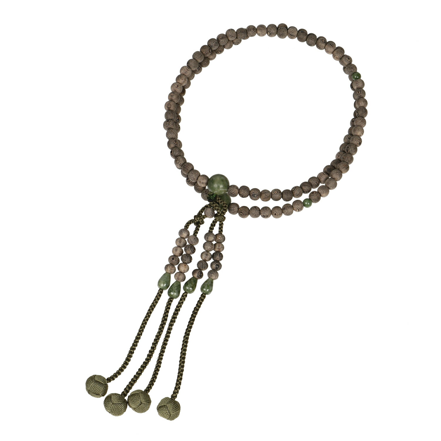 Rakuten - 【真言宗】 【本連念珠】 鉄刀木（たがやさん） 尺二寸 独山玉仕立て 珠数 遍路 お遍路用品