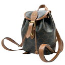 【中古】CELINE セリーヌ トリオンフ ミニ フォルコ バックパック コーティングキャンバス タン リュック ブラウン レディース 人気 通勤 通学 【ブラ...
