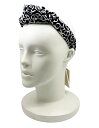 【未使用品】HERMES ガビ ナウサ シェーヌダンクル プリント ヘアバンド ヘアアクセサリー Mサイズ ジャージー ブルーノワール ブラック 黒 箱付 レデ...