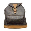 【中古】LOUIS VUITTON ルイヴィトン モンスリMM モノグラム M51136 SP0928 バッグパック リュック ブラウン レディース メンズ【ブランドギャラリー駒川店】