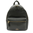【中古】COACH コーチ チョークチャーリーミニバックパック F38263 レザー ブラック ゴールド金具 リュックサック レディース【ブランドギャラリー駒川...