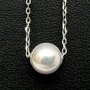 【中古】MIKIMOTO ミキモト パールネックレス K18WG ネックレス パール あこやパール あこや真珠 1Pパール 8mm アクセサリー ジュエリー 小物 レディース 【ブランドギャラリー東心斎橋店】