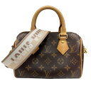 【中古】LOUIS VUITTON ルイ・ヴィトンスピーディ バンドリエール20 モノグラム ハンドバッグ PVC レザー 茶 2WAY M46222 RFID...