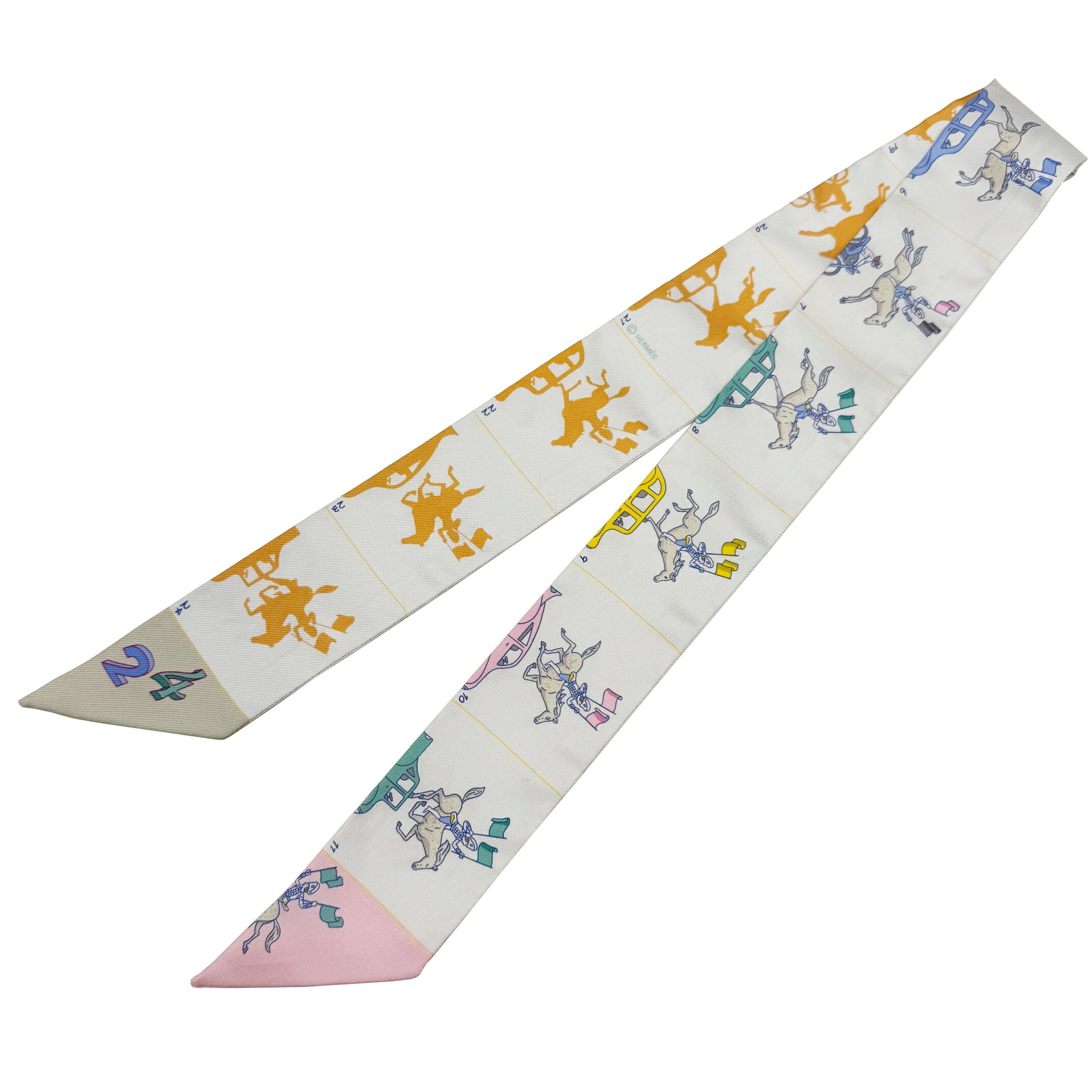 【中古】HERMES エルメス スカーフ ツイリー エルメス・パラード Hermes Parade HERMES 2024秋冬エルメス ツイリー HERMES TWILLY シルク100％ ツィリー　【ブランドギャラリー心斎橋店】のサムネイル