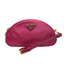 【中古】PRADA プラダ ポーチ 1N1867 ナイロン ストラップ付き ピンク ゴールド金具 G金具 レディース お洒落 可愛い 人気 美品 【ブランドギャ...