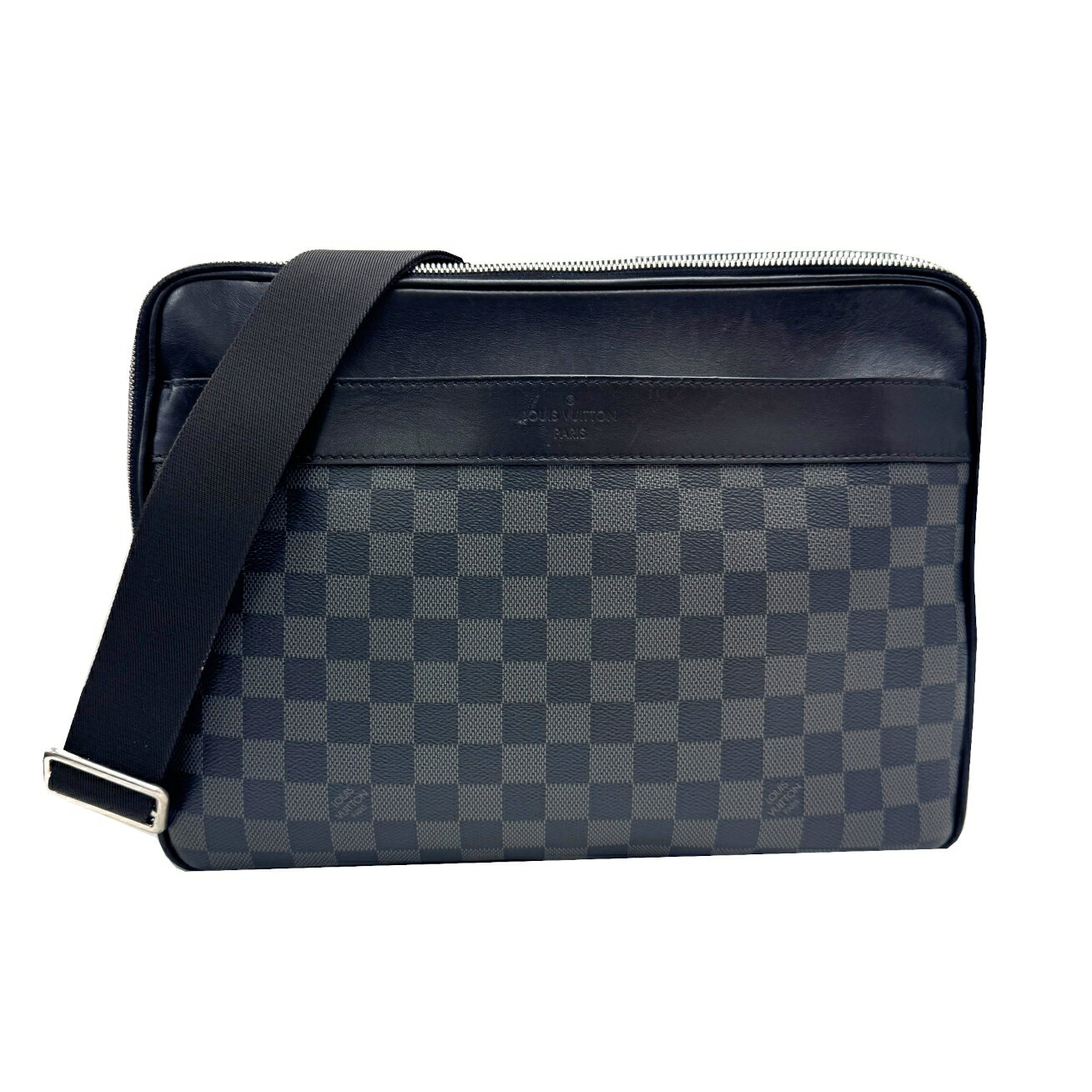 【中古】LOUIS VUITTON ルイヴィトン トロカデロ・メッセンジャーMM N40088 ダミエグラフィット ショルダーバッグ 斜め掛け ダミエグラフィットキャンバス レザー グレー ブラック メンズ お洒落 カジュアル デイリー【ブランドギャラリー心斎橋店】(4)