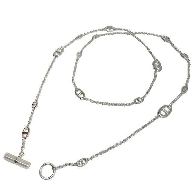 【新品】エルメス HERMES ファランドール ロングネックレス Ag925 Sv925 シルバー シェーヌダンクル プレゼント レディース 120cm 【ブランドギャラリー心斎橋店】のサムネイル