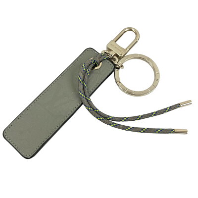 【新品同様】LOUIS VUITTON ルイ ヴィトン ポルトクレタグ モノグラムフルオ MP2126 CX0168 モノグラムチタニウム キーリング キーホルダー バッグチャーム メンズ レディース【ブランドギャラリー心斎橋店】