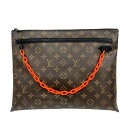 【中古】ルイ ヴィトン LOUIS VUITTON ポシェット A4 ヴァージルアブロー クラッチバッグ モノグラム ソーラーレイ ブラウン オレンジ 茶 M44484 TN0149 メンズ【ブランドギャラリー心斎橋店】