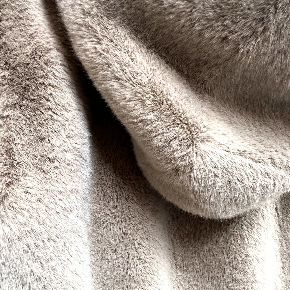 【未使用品】LEMONPLET　レモンプレット　ファーベスト　ベージュ　S　エコファー　マキシベスト　ロングベスト　ジレ　ロングジレ　ファーコート　レディース　女性用 【ブランドギャラリー東心斎橋店】