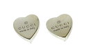 【中古】GUCCI グッチ ピアス ハート シルバー 925 ロゴ レディース トレードマーク ハートシェイプ 223990 J8400 ジュエリー アクセサリ...