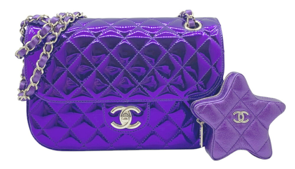【パープルで上品に決める】CHANEL★ハンドバッグ★ポーチ付き 楽天市場】パープル 紫(ブランドシャネル)(レディースバッグ