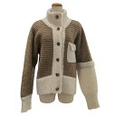 【新品同様】MONCLER モンクレール ニット カーディガン 羊毛 カシミア Mサイズ ベージュ ホワイト 茶 白 レディース モコモコ トップス 羽織り レ...