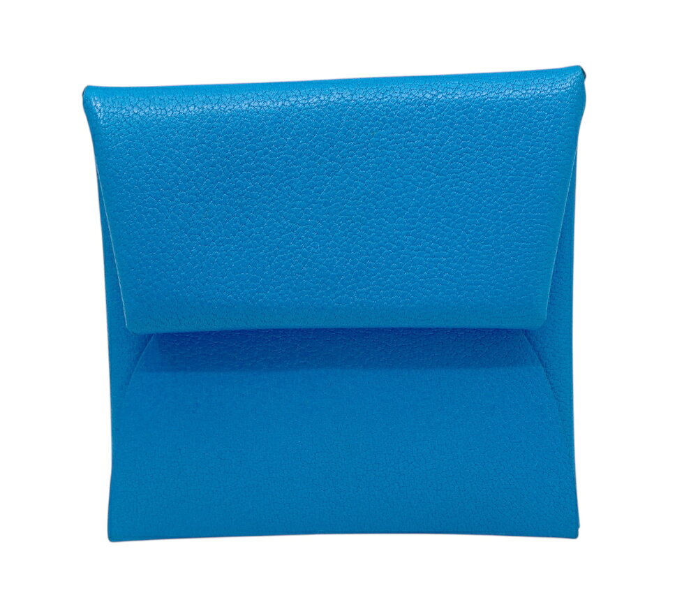 【中古】HERMES エルメス バスティア ブルー シェーブル B刻印 2023年 コインケース コイン入れ 小銭入..