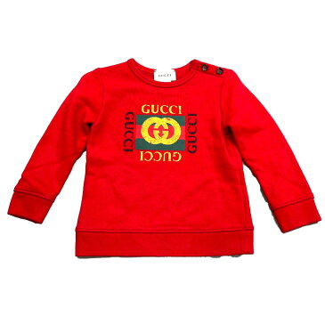 【中古】GUCCI グッチ ベビー スウェット トレーナー サイズ12/18m レッド ロゴ キッズ 子供服 男の子 女の子【ブランドギャラリー東心斎橋店】