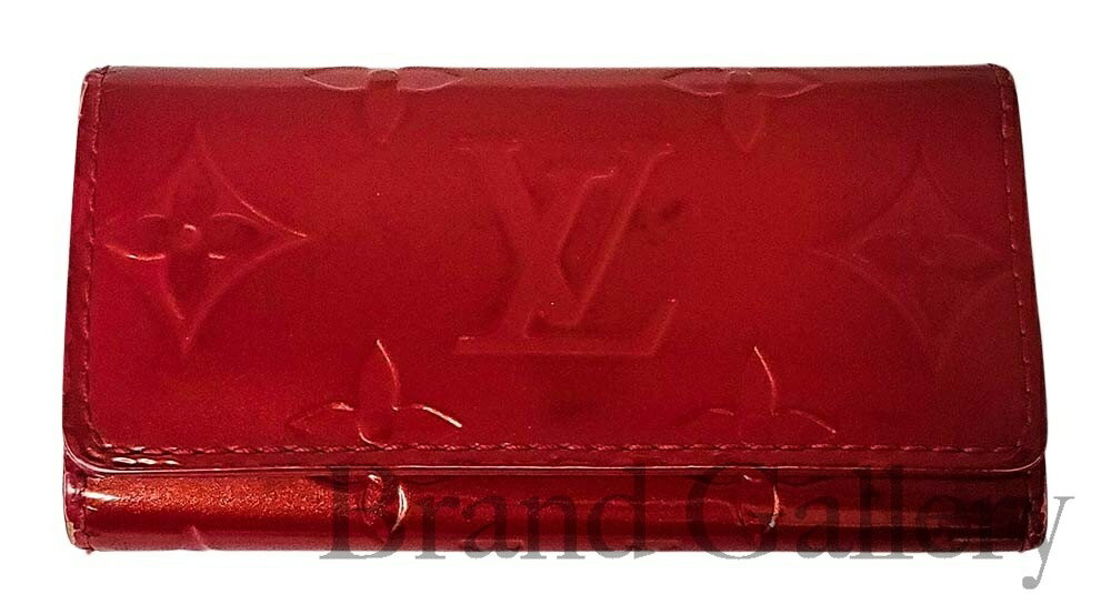 【中古】LOUIS VUITTON　ルイ ヴィトンヴェルニ　4連キーケース　ミュルティクレ4　ルージュ　M91976ポムダムール パテントレザー【ブランドギャラリー東心斎橋店】