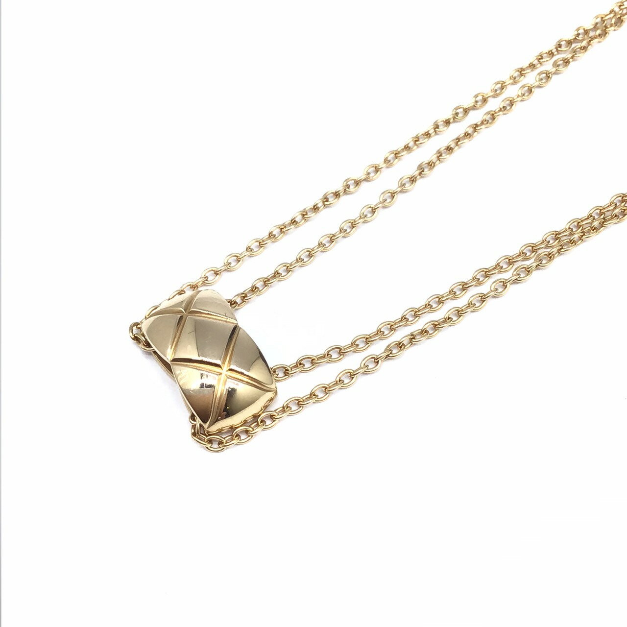 【中古】CHANEL　シャネル　ココクラッシュ　ネックレス　K18PG　 ピンクゴールド　ペンダント　チョーカー　キルティング　マトラッセ レディース【ブランドギャラリー東心斎橋店】のサムネイル