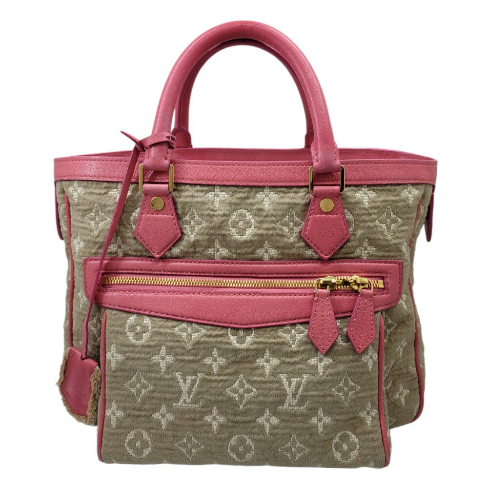 【中古】LOUIS VUITTON　ルイ ヴィトン　モノグラムサビア　カバMM　キャンバス　レザー　ピンク　ベージュ　M93496　トートバッグ　ハンドバッグ　鞄　レディース【ブランドギャラリー東心斎橋店】