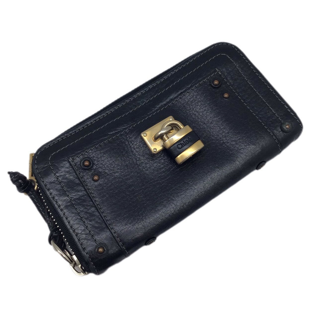 ほぼ未使用級 Chloe クロエ 長財布 二つ折り 金具 パディントン ほぼ未使用級 Chloe クロエ 長財布 二つ折り 金具 パディントン