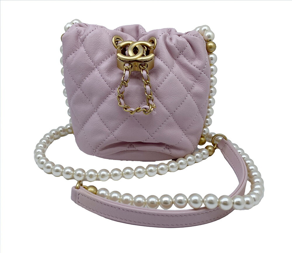 CHANEL シャネル パールチェーン ミニショルダーバッグ ピンク　AS2529　31***レディース ショルダーバッグ　バッグ　肩掛け　カバン　レザーバッグ　レザー　G金具　